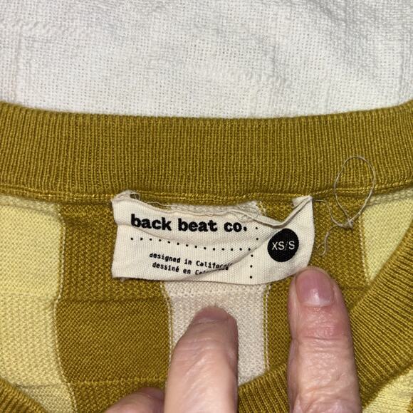 Back Beat Co Organic Cotton Willow Celery Brady Crewneck SZ XS/Small - Picture 2 of 8